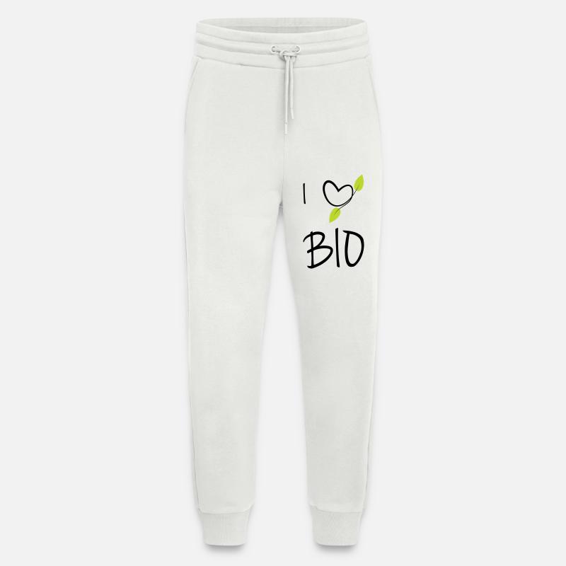 Lebensstil Ich liebe Bio Umweltfreundlich - Jogginghose - made by SPREAD - OFF WHITE