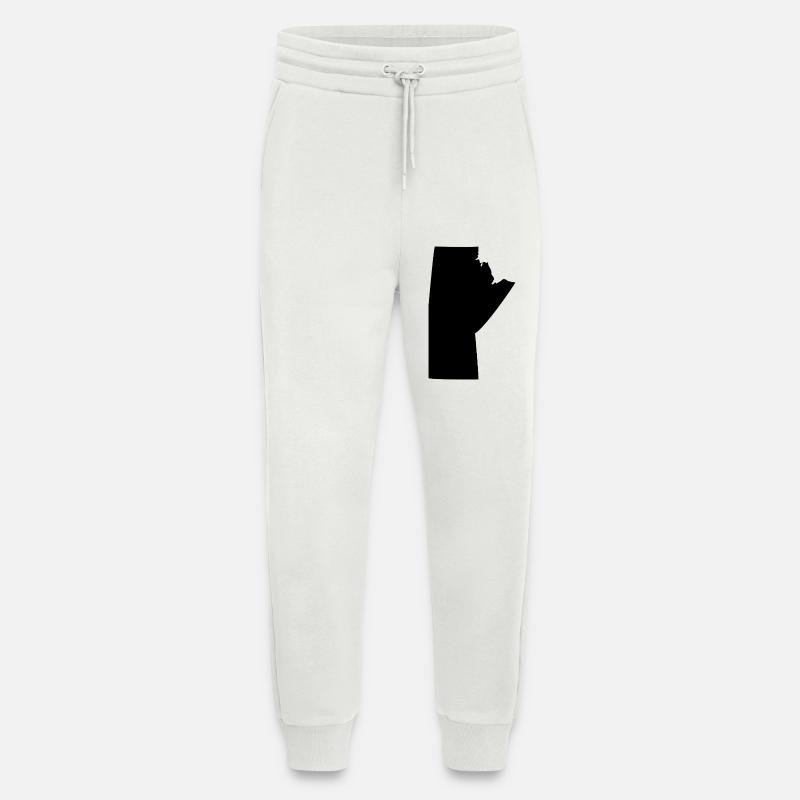 Manitoba Map - Jogging Pants - made by SPREAD  - OFF WHITE