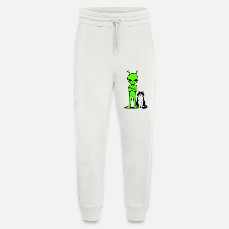 Alien Comic Humor - Jogging Pants - made by SPREAD  - OFF WHITE
