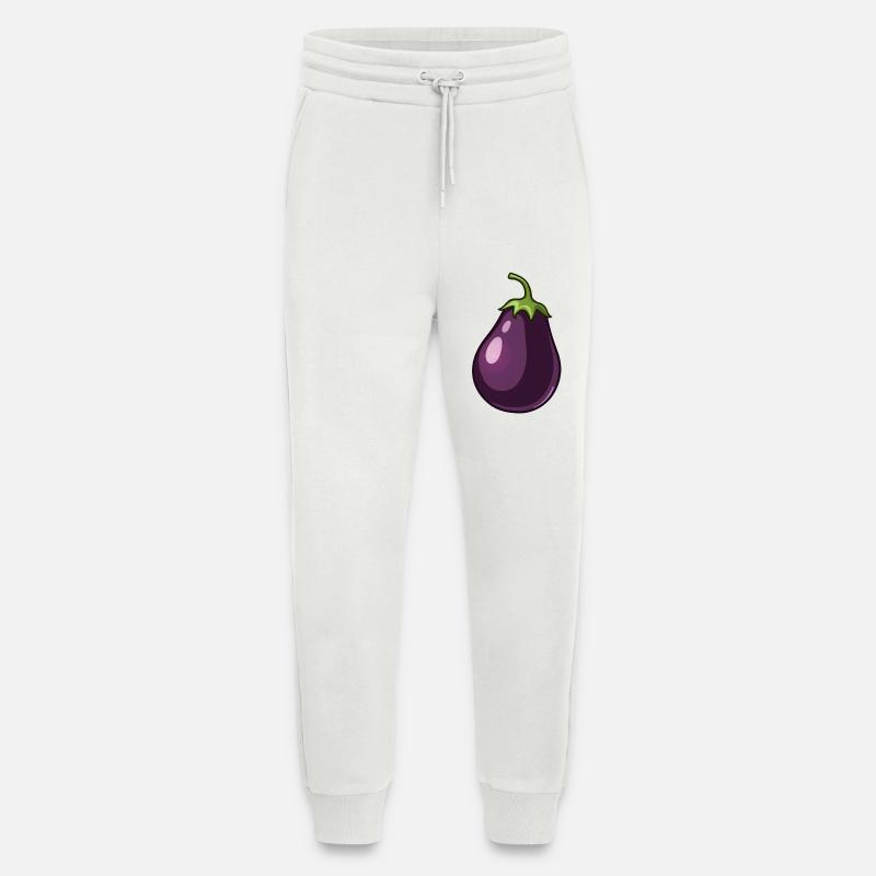 aubergine - Pantalon de jogging bio décontracté fabriqué en UE - OFF WHITE