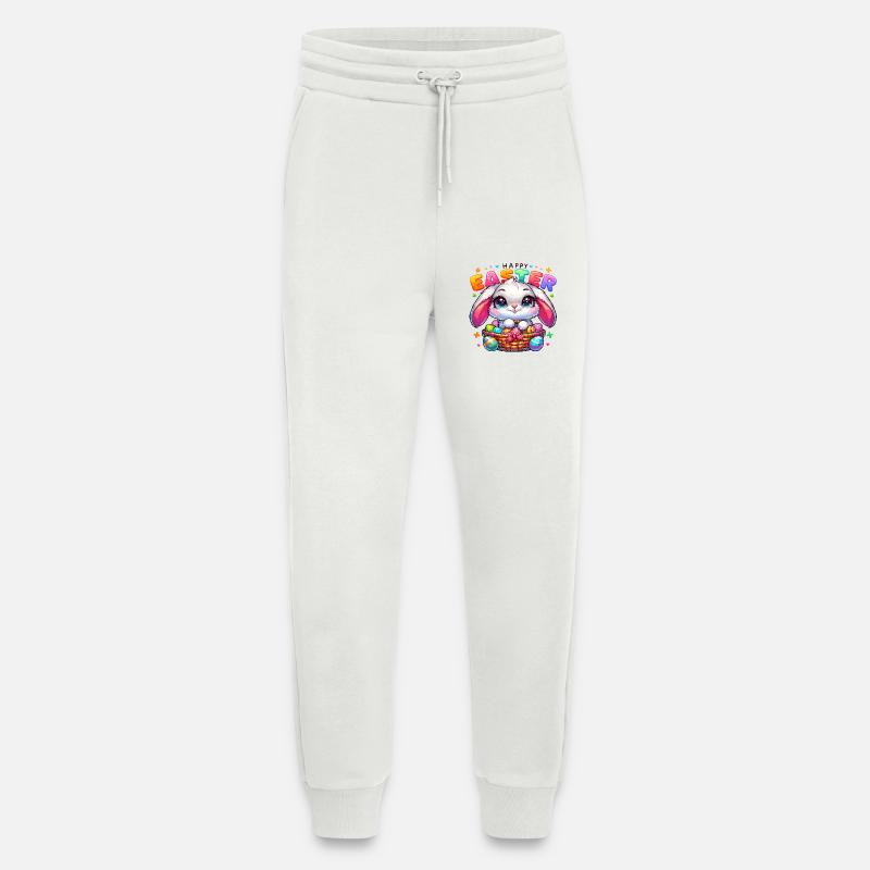 Happy Easter - Easter Bunny Illustration - Jogginghose - made by SPREAD - OFF WHITE