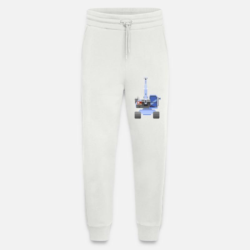 Blue excavator - Jogging Pants - made by SPREAD  - OFF WHITE
