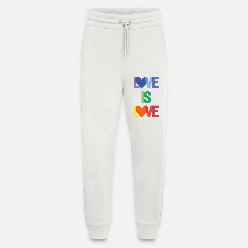 Pride Month - Love is Love - Jogging Pants - made by SPREAD  - OFF WHITE