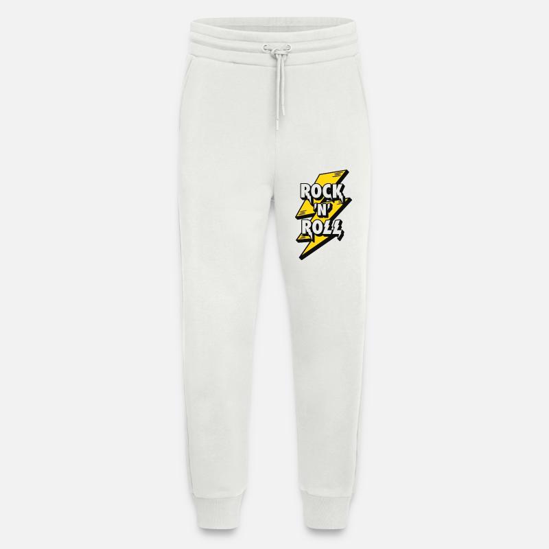 Electrifying Rock and Roll Lightning Design - Jogging Pants - made by SPREAD  - OFF WHITE
