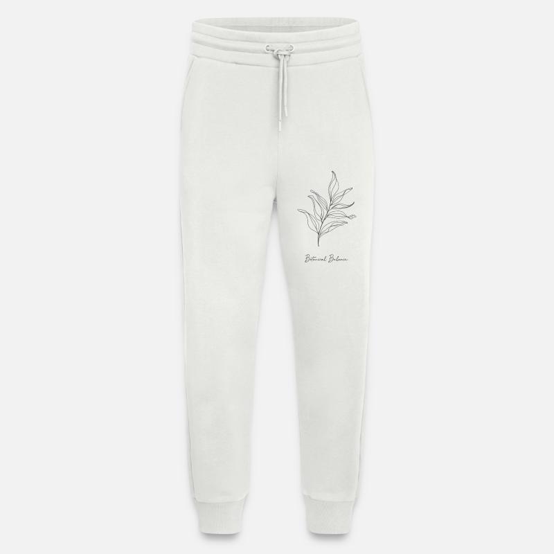 Équilibre botanique – Harmonie de la nature - Pantalon de jogging bio décontracté fabriqué en UE - OFF WHITE