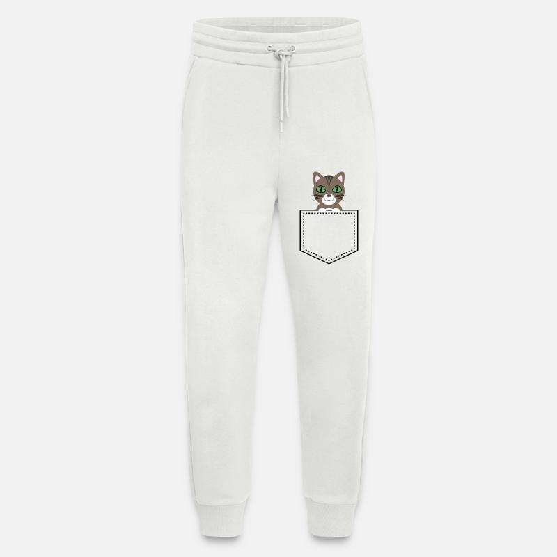Taschentier Katze braun getigert - Jogginghose - made by SPREAD - OFF WHITE