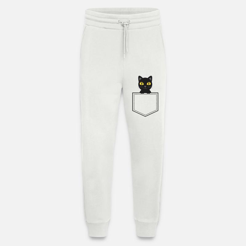 Taschentier schwarze Katze - Jogginghose - made by SPREAD - OFF WHITE