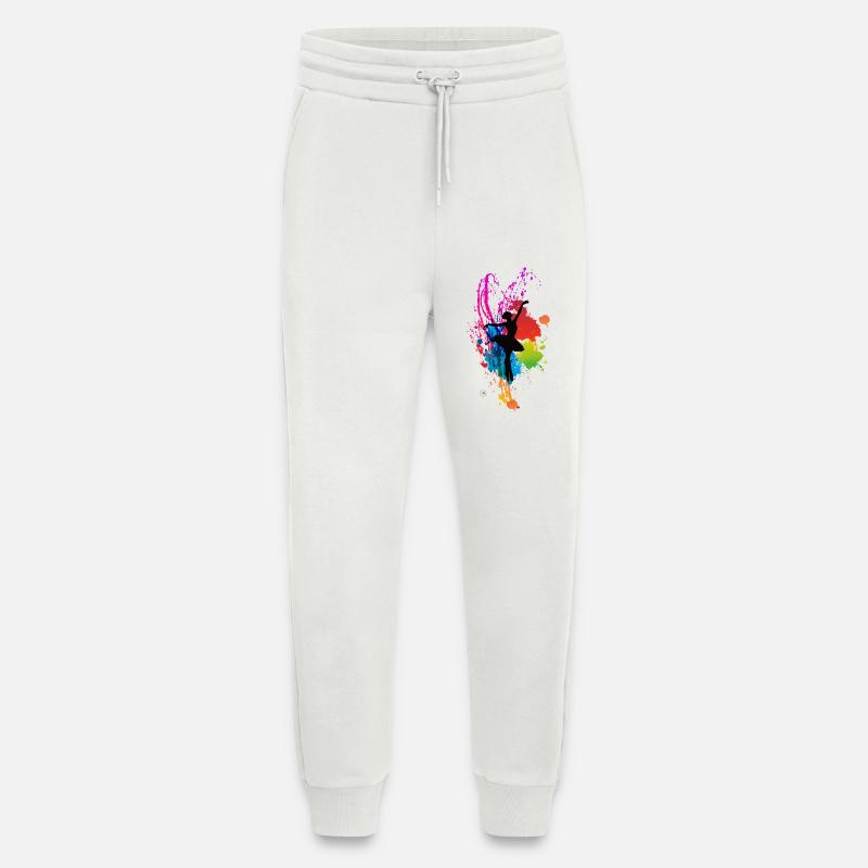 Farbenfrohe Silhouette Tänzerin - Jogginghose - made by SPREAD - OFF WHITE