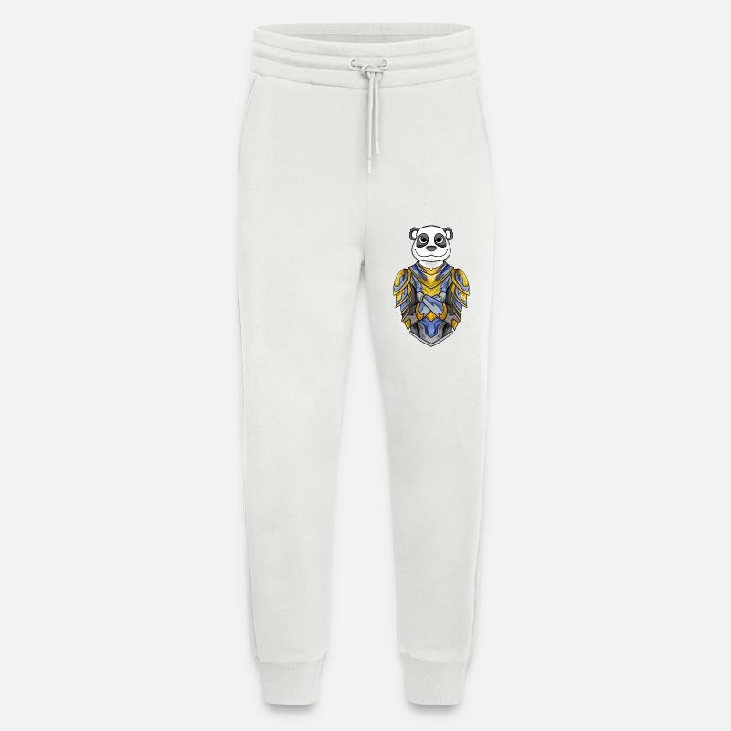 Chevalier Panda cool - Pantalon de jogging bio décontracté fabriqué en UE - OFF WHITE