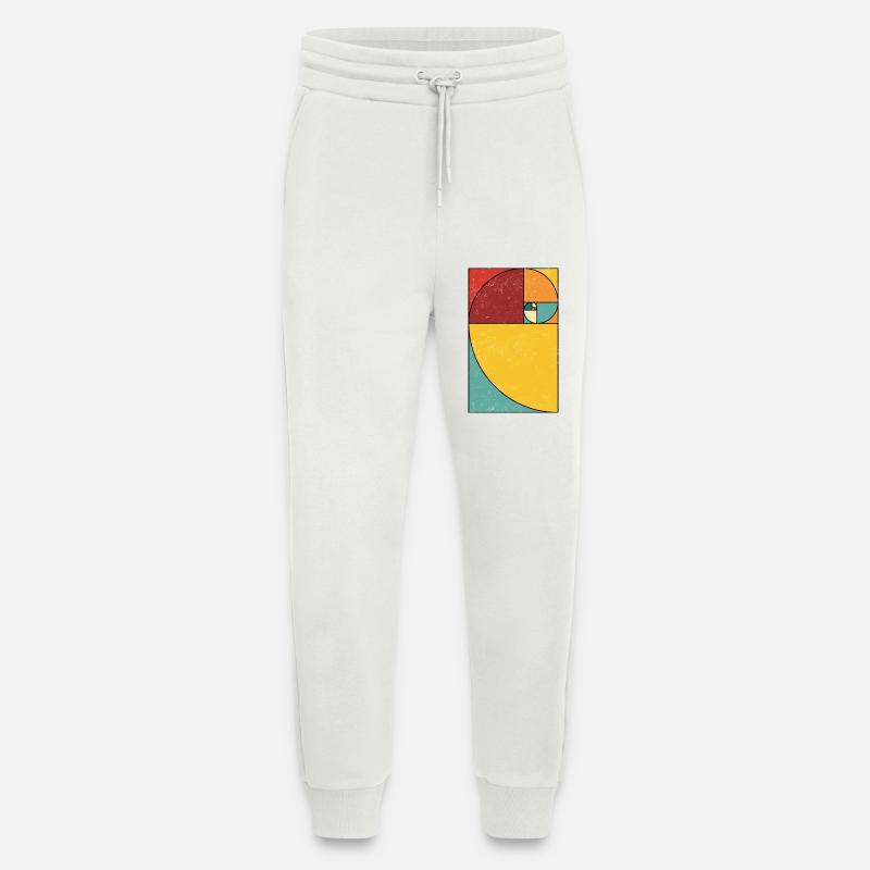 Fibonacci Spiral Geometry Art - Jogginghose - made by SPREAD - OFF WHITE