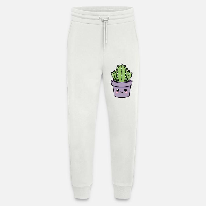 Kawaii-Kaktus im lila Topf - Jogginghose - made by SPREAD - OFF WHITE