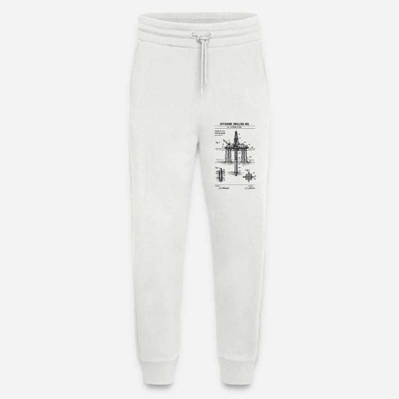 Offshore-Bohrrig-Bauplan T-Shirt - Jogginghose - made by SPREAD - OFF WHITE