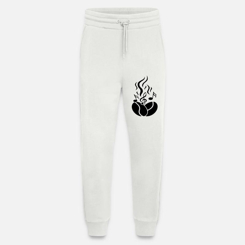 Kaffeebohnen mit Noten - Jogginghose - made by SPREAD - OFF WHITE