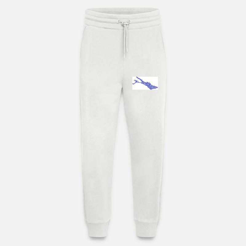 Lake Constance fish - Jogging Pants - made by SPREAD  - OFF WHITE