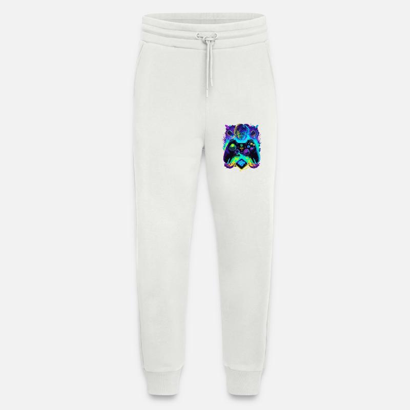 Neon Graffiti Gamer Controller - Jogging Pants - made by SPREAD  - OFF WHITE