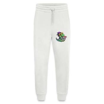 Mardi Gras T-Rex, Dinosaur Carnival, Colorful - Jogging Pants - made by SPREAD  - OFF WHITE - Front