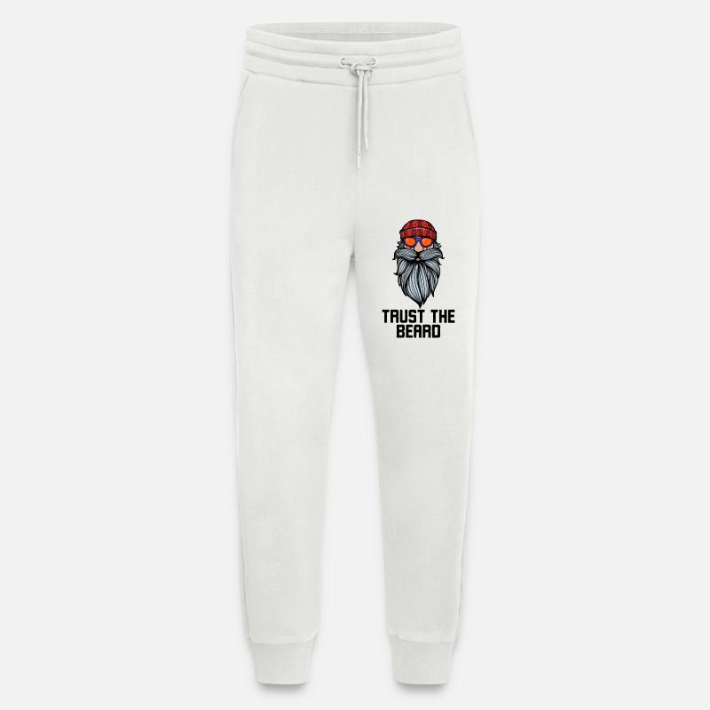 Gesichtsbehaarung Bart Statement Bärtig Vollbart - Jogginghose - made by SPREAD - OFF WHITE