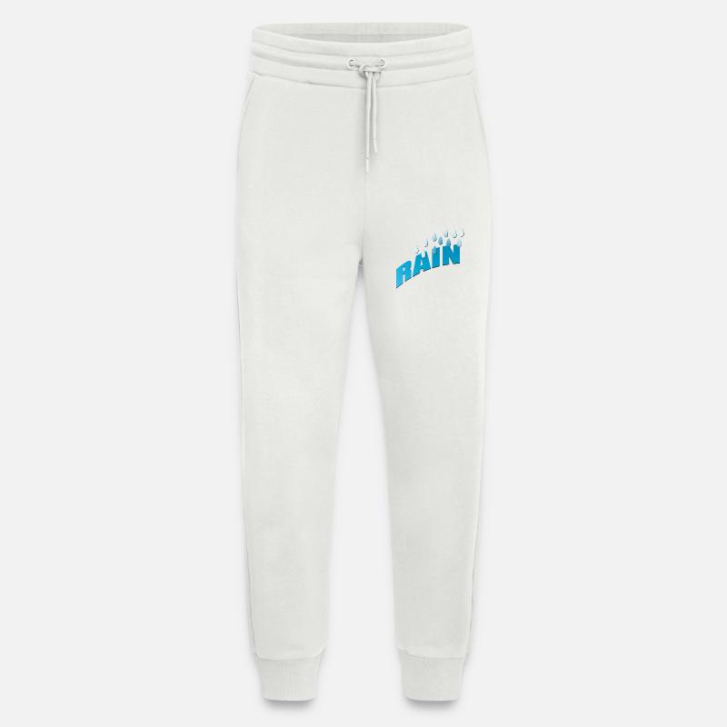 Rain Rain Raindrops Blue gradient - Jogging Pants - made by SPREAD  - OFF WHITE