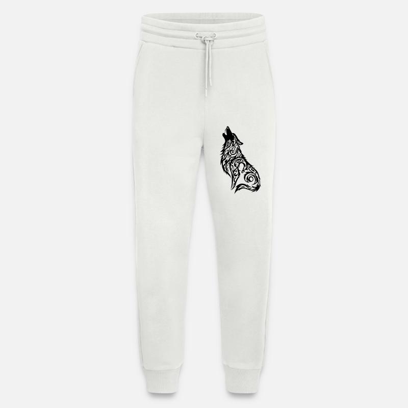 Wolf Tribal Tattoo - Jogginghose - made by SPREAD - OFF WHITE