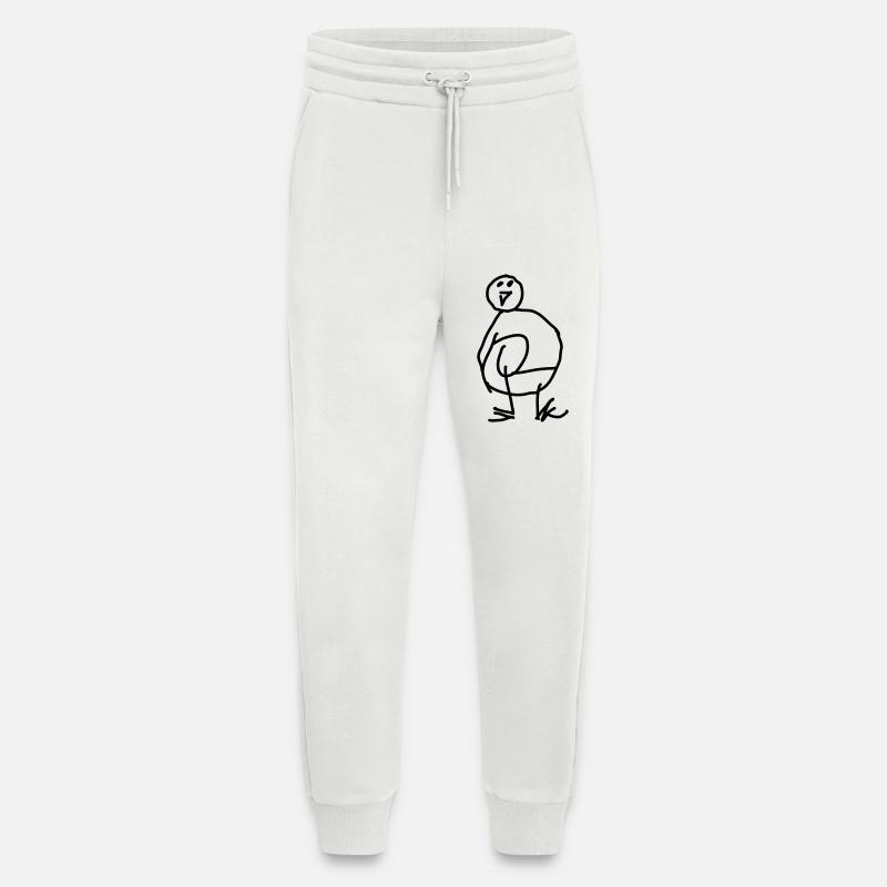 Doodle Penguin - Jogging Pants - made by SPREAD  - OFF WHITE