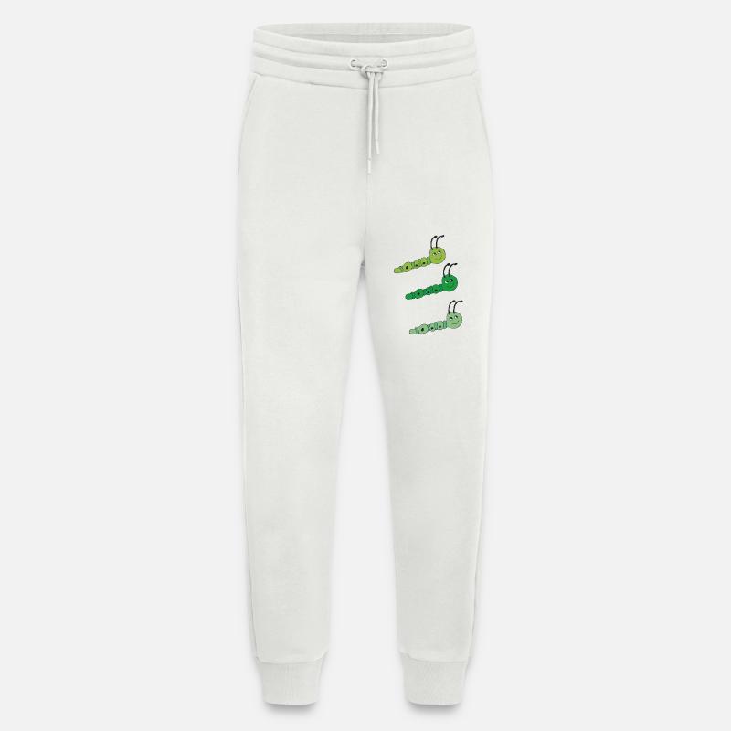 Chenilles en triplé - Pantalon de jogging bio décontracté fabriqué en UE - OFF WHITE