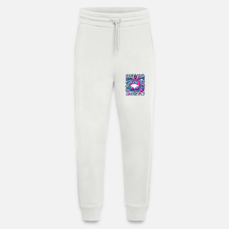 90s Tech Nostalgia - Jogging Pants - made by SPREAD  - OFF WHITE