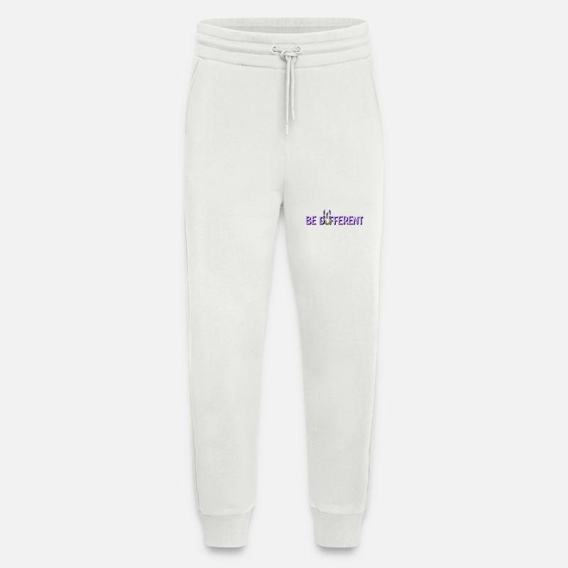 BE DIFFERENT – Lavendel Blumenliebe Affirmationen - Jogginghose - made by SPREAD - OFF WHITE