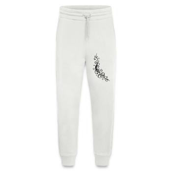 Ornement de tatouage tribal avec des étoiles. - Pantalon de jogging bio décontracté fabriqué en UE - OFF WHITE - Devant