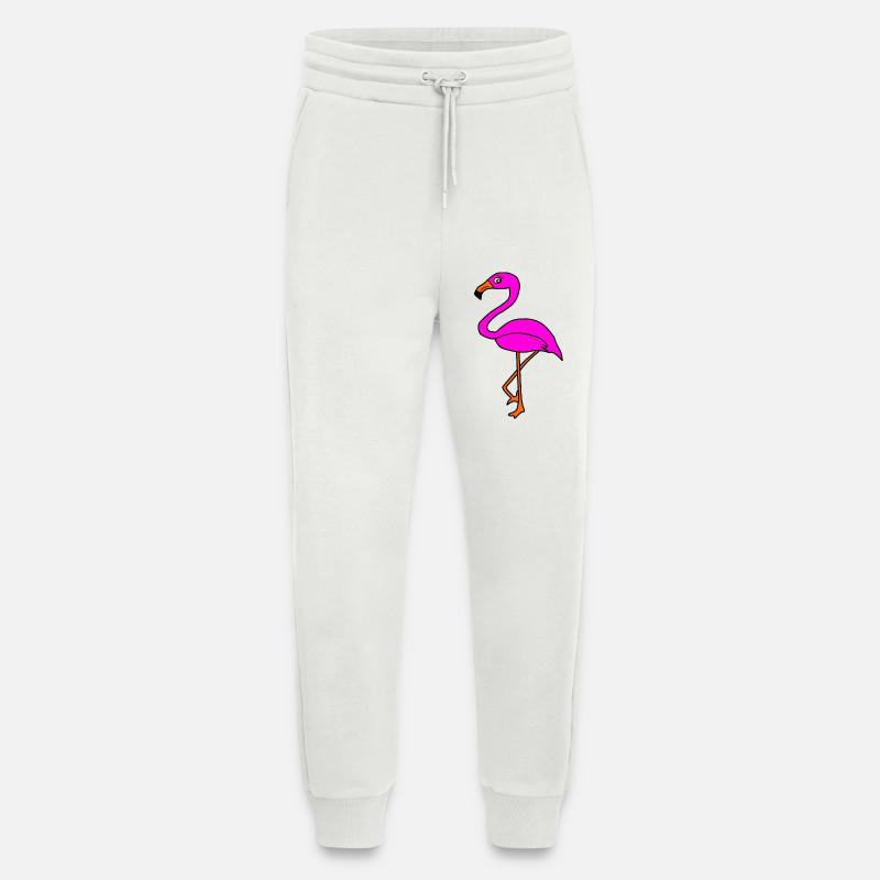 Flamingos Vogel Vögelchen Tiere Geschenk - Jogginghose - made by SPREAD - OFF WHITE