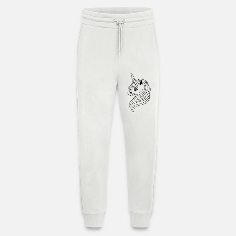 Schwarzes Manga-Einhorn - Jogginghose - made by SPREAD - OFF WHITE