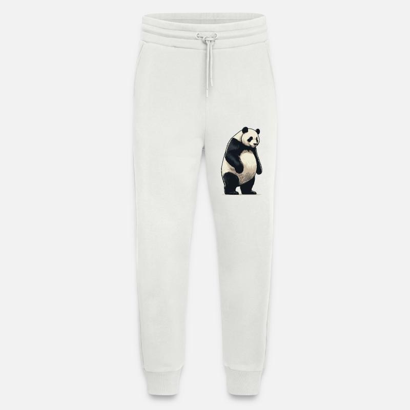Panda - Pantalon de jogging bio décontracté fabriqué en UE - OFF WHITE