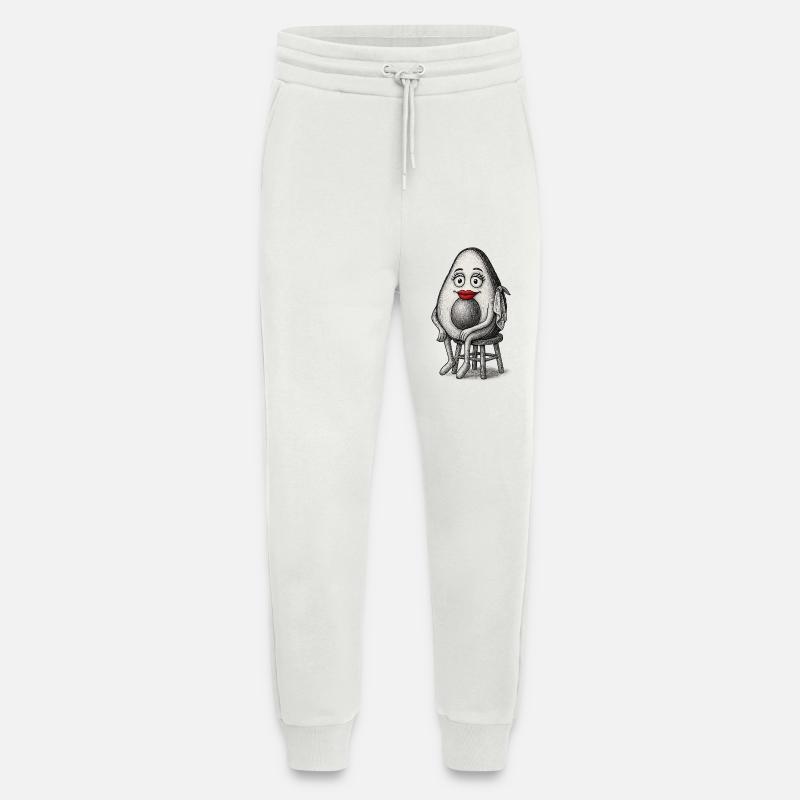 Avocat Décalé - Pantalon de jogging bio décontracté fabriqué en UE - OFF WHITE