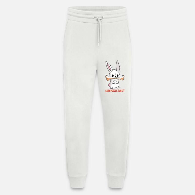 Carnivorous white rabbit - Jogging Pants - made by SPREAD  - OFF WHITE