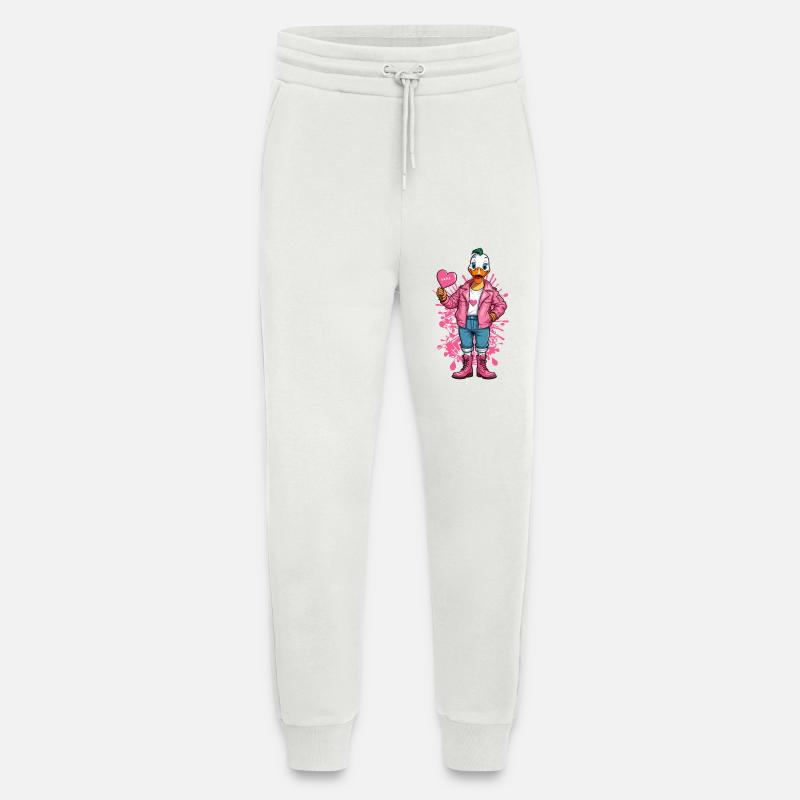 Punk Ente mit Herz - Jogginghose - made by SPREAD - OFF WHITE
