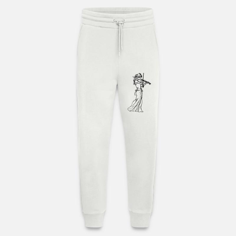 Geigenmädchen Skizze - Jogginghose - made by SPREAD - OFF WHITE