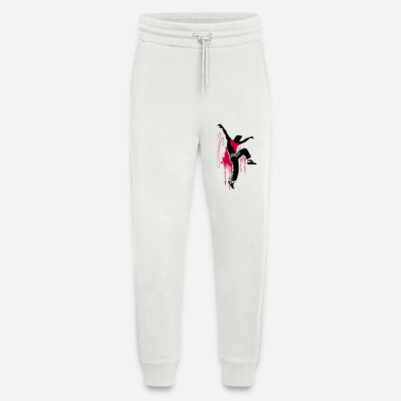Breakdancer Dancer Silhouette in Red Black - Jogging Pants - made by SPREAD  - OFF WHITE