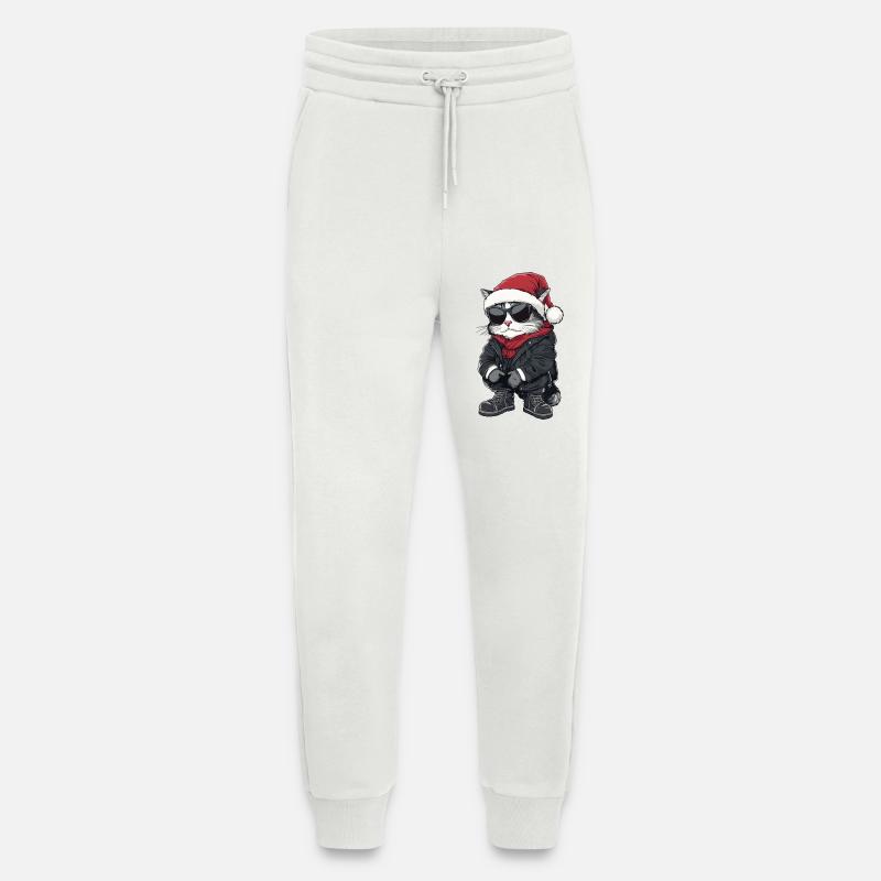 Katze Weihnachten Winter - Jogginghose - made by SPREAD - OFF WHITE