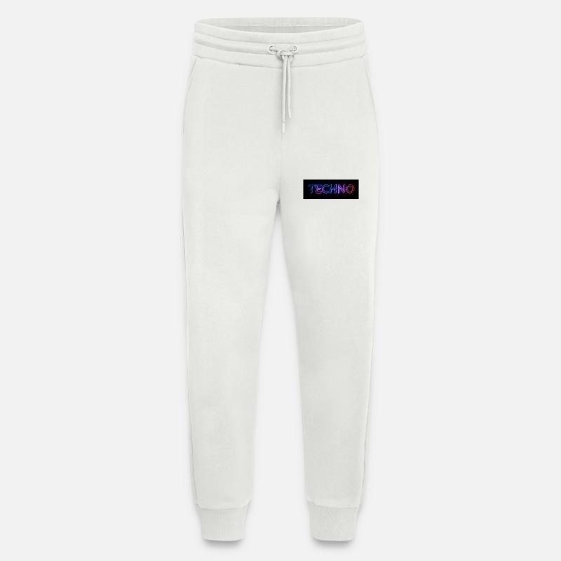 Texte de bug techno néon - Pantalon de jogging bio décontracté fabriqué en UE - OFF WHITE