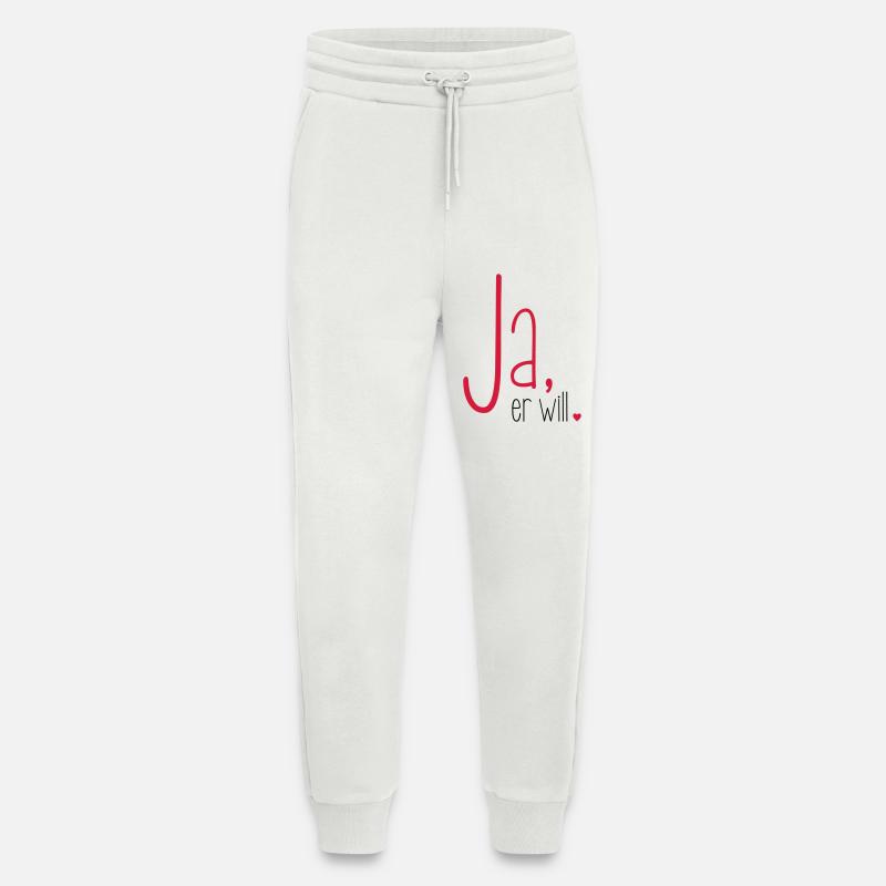 Ja er will - Junggesellenabschied Junggeselle - Jogginghose - made by SPREAD - OFF WHITE