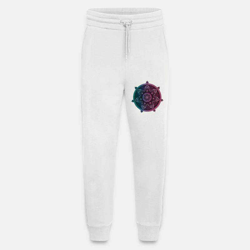 Mandala Symbolischer Kompass – Ornament Illustrati - Jogginghose - made by SPREAD - OFF WHITE