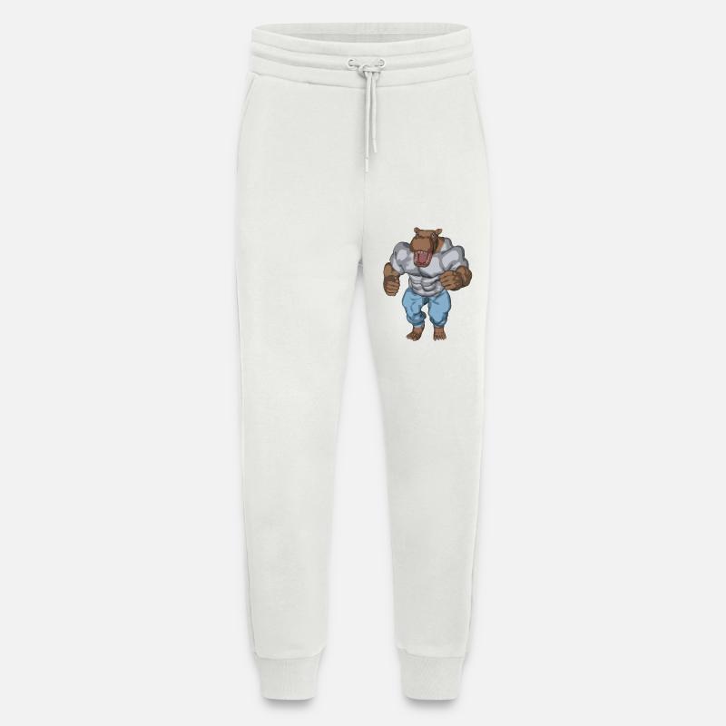 Ein anthropomophisches Nilpferd - Jogginghose - made by SPREAD - OFF WHITE