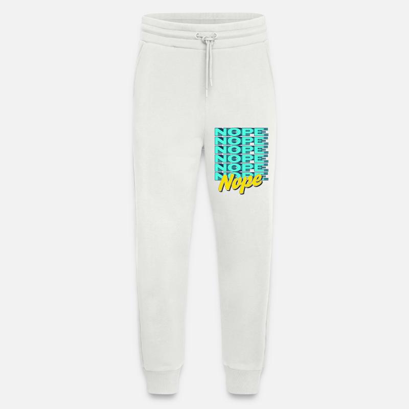NOPE – Bold & Sassy Statement - Jogging Pants - made by SPREAD  - OFF WHITE