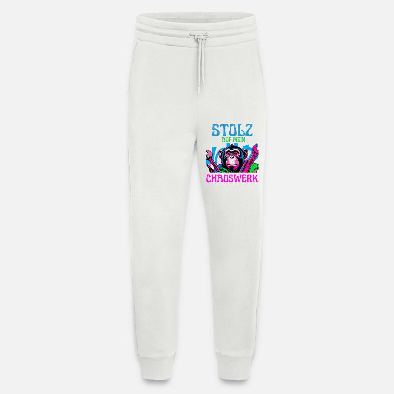 Fière de mon chaos – DIY Monkey - Pantalon de jogging bio décontracté fabriqué en UE - OFF WHITE