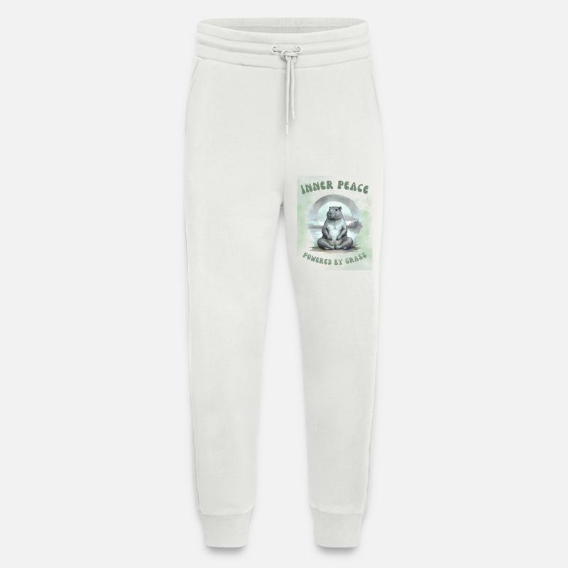 Inner Peace – Powered by Grass Design - Jogging Pants - made by SPREAD  - OFF WHITE