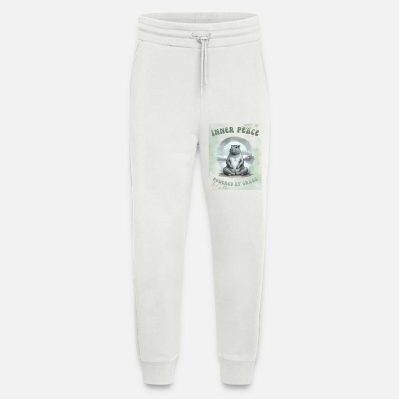 Inner Peace – Powered by Grass - Jogging Pants - made by SPREAD  - OFF WHITE