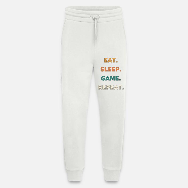 Eat. Sleep. Game. Repeat. - Jogging Pants - made by SPREAD  - OFF WHITE