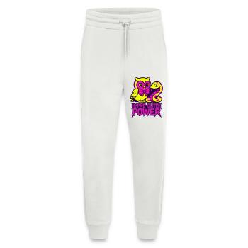 Hypno Glitch Owl and Snake - Jogging Pants - made by SPREAD  - OFF WHITE - Front