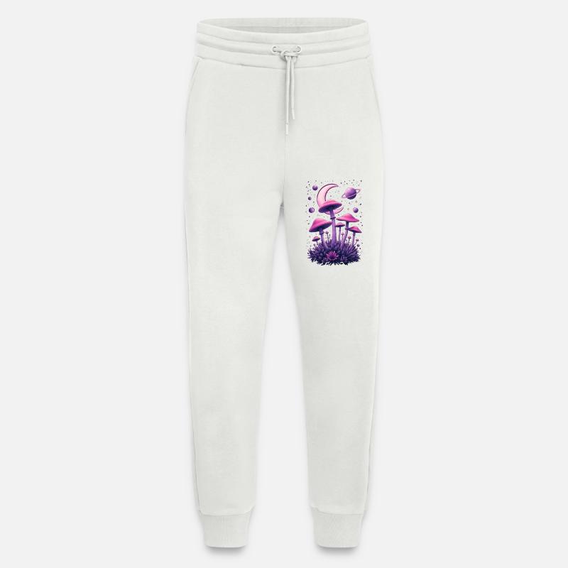 Mystical mushroom galaxy in neon look - Jogging Pants - made by SPREAD  - OFF WHITE