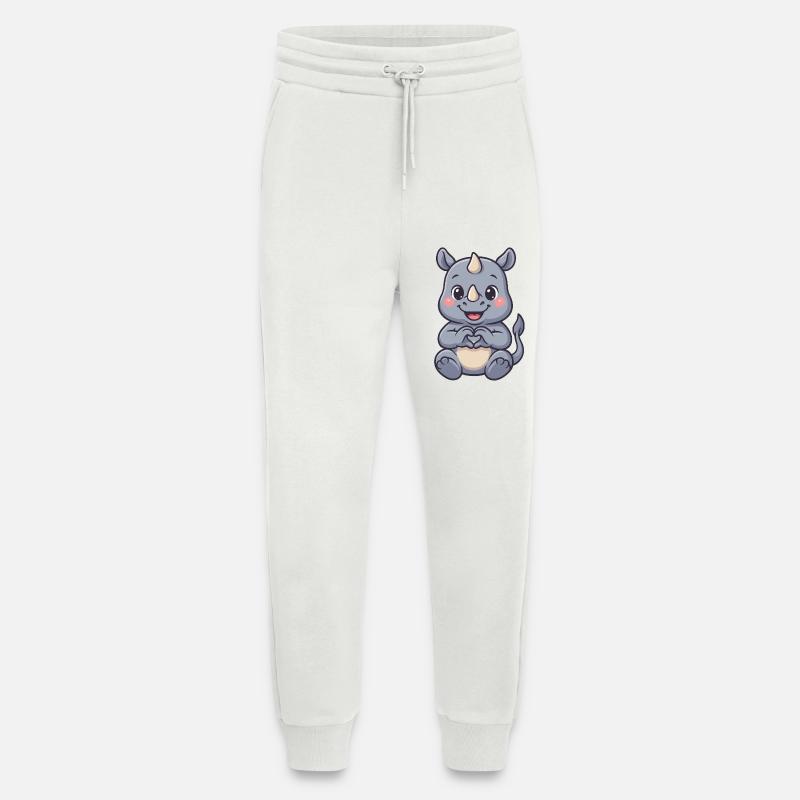 Süßes Nashorn mit Herzhände - Jogginghose - made by SPREAD - OFF WHITE