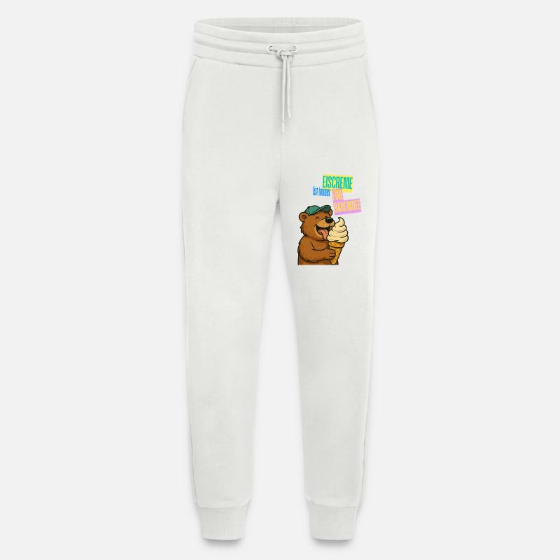 Bär Eiscreme Comic - Jogging Pants - made by SPREAD  - OFF WHITE